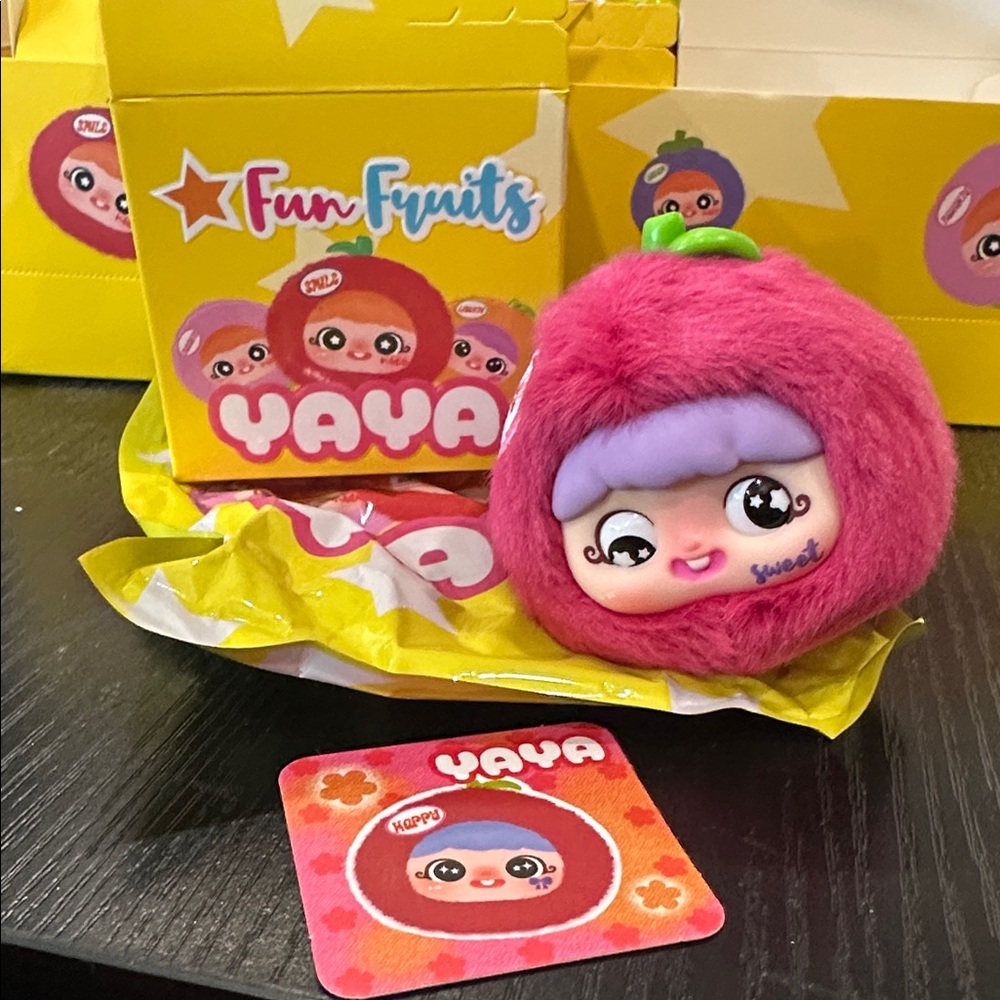 Yaya Fun Fruits Pink/Purple Plush Toy NIB
